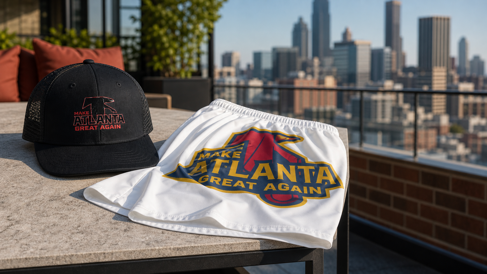 MAKE ATLANTA GREAT AGAIN real cap and shorts campaign