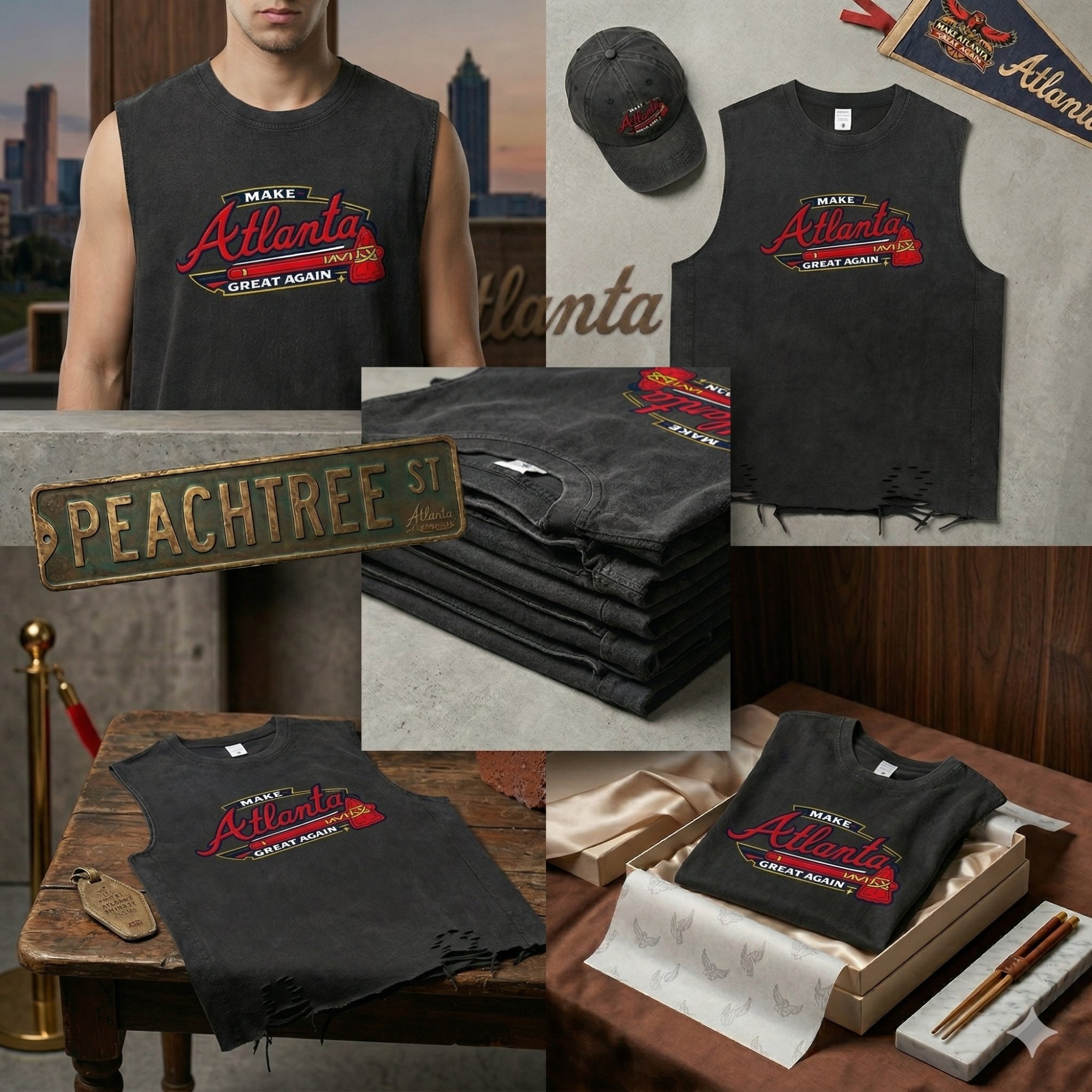 Braves Script Vest